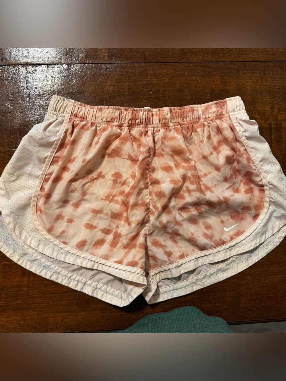Nike Women’s Dri-Fit Peach Tie-Dye Running Shorts